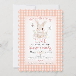 Invitation Un petit lapin fête son premier anniversaire