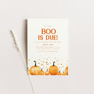 Invitation Un petit livre est dû Halloween Baby shower Invita