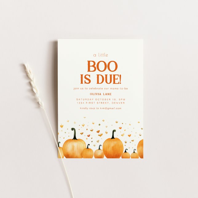 Invitation Un petit livre est dû Halloween Baby shower Invita (Créateur téléchargé)