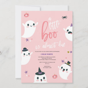 Invitation Un petit livre est presque dû à Ghost Baby shower