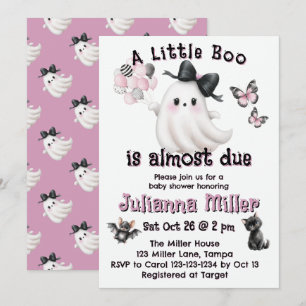 Invitation Un petit lutin est presque arrivé – Baby Shower Ha