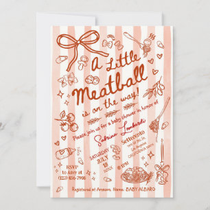 Invitation Un petit Meatball est en route