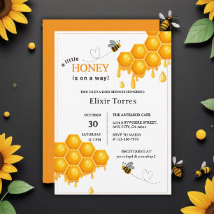 Invitation Un Petit Miel Sur Le Chemin Honeycomb Baby shower