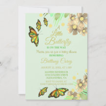 Un Petit Papillon Est En Route Floral Baby Showe