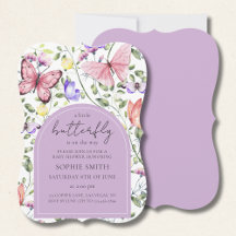 Un Petit Papillon Est En Route Violet Rose