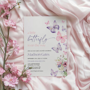 Invitation Un petit papillon est sur le chemin de l'invitatio