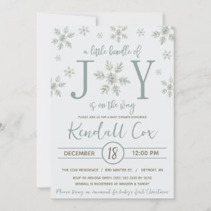 Invitation Un petit paquet de joie est sur le chemin Baby sho