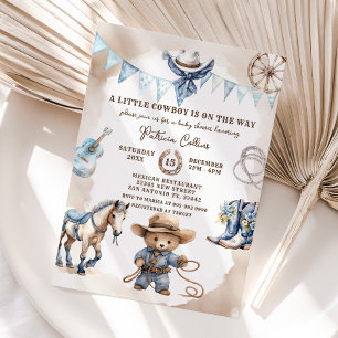 Invitation Un petit pays de cowboy Baby shower occidental sau