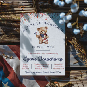 Invitation Un petit pétard est en route ! Baby shower
