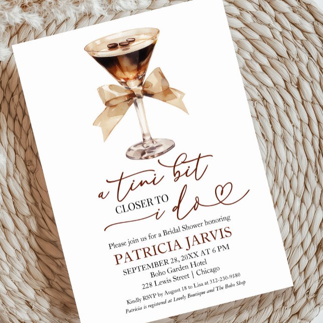 Invitation Un petit peu plus près du cocktail de fiançailles  (Créateur téléchargé)