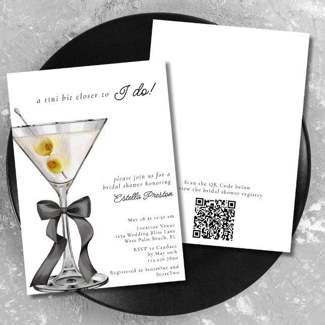 Invitation Un petit peu plus près du Oui Code QR Baby Shower  (Créateur téléchargé)