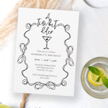 Un Petit Peu Plus Vieux Black Wavy Bordure fête d'