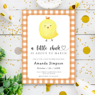 Invitation Un petit poussin est sur le point d'éclore Baby sh