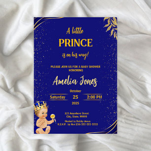 Invitation Un Petit Prince en chemin Baby shower