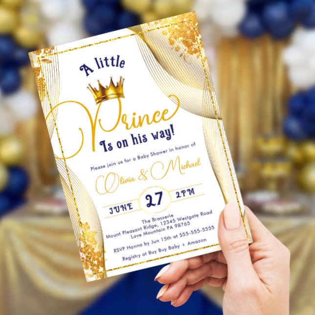 Invitation Un Petit Prince Est En Chemin De Boy Baby shower (Créateur téléchargé)