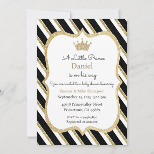Invitation Un Petit Prince est en Route Invitation, Couronne