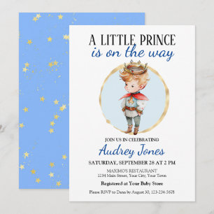 Invitation Un Petit Prince Se Trouve Sur Le Chemin Du Baby sh
