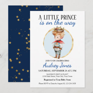 Invitation Un Petit Prince Se Trouve Sur Le Chemin Du Baby sh