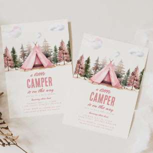 Invitation Un Petit Randonnée Camper Baby shower Camping