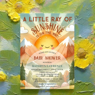 Invitation Un petit rayon de soleil Baby shower