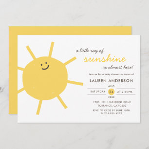 Invitation Un petit rayon de soleil Baby shower