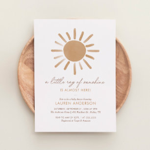 Invitation Un petit rayon de soleil Baby shower Boho