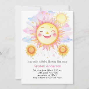 Invitation Un petit rayon de soleil Baby shower fille