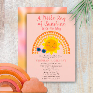 Invitation Un petit rayon de soleil Baby shower fille