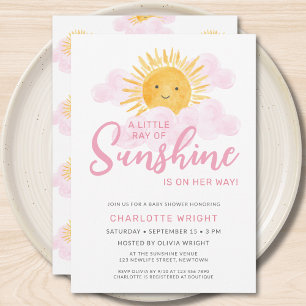 Invitation Un Petit Rayon De Soleil Est En Route Baby Shower