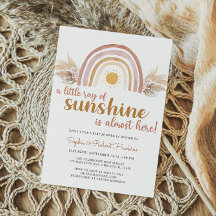 Un petit rayon de Sunshine Boho Baby shower arc-en