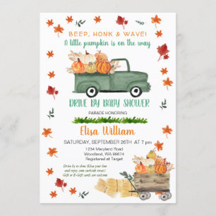 Invitation Un Petit Safari Citrouille En Baby shower