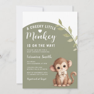 Invitation Un Petit Singe Malicieux Est En Route Baby Shower