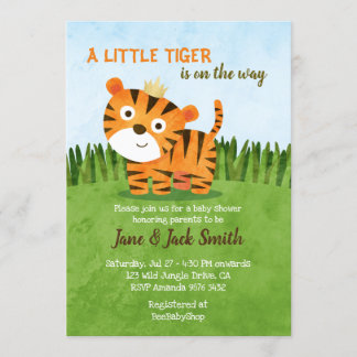 Invitation Un petit tigre est en route | Baby shower