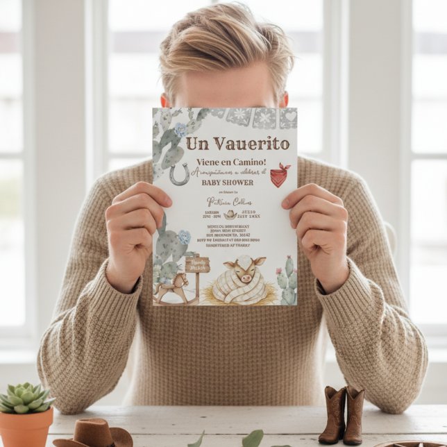 Invitation un petit vacher arrive en chemin fête prénatale de (Créateur téléchargé)