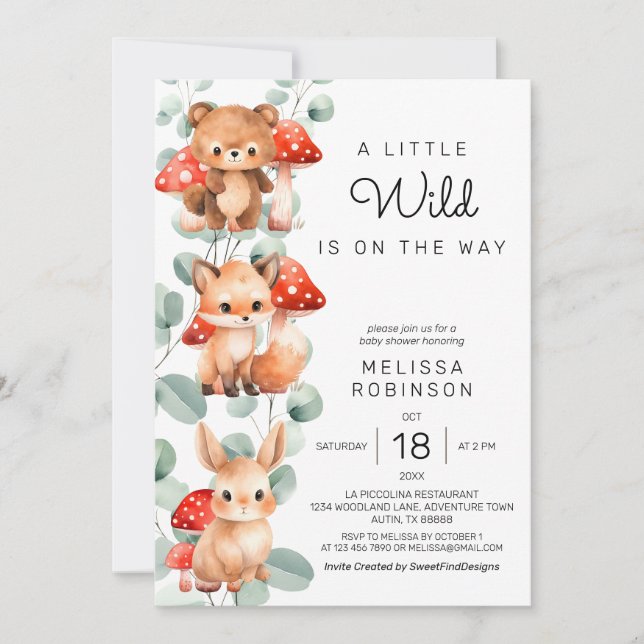Invitation Un petit Wild est en route (Devant)