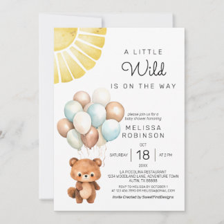 Invitation Un petit Wild est sur le chemin Baby Boy Shower