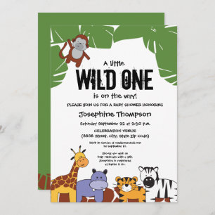 Invitation Un petit Wild One est sur le chemin Safari Baby Sh