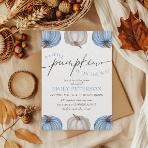 Invitation Un peu citrouille Baby shower Boy Fall