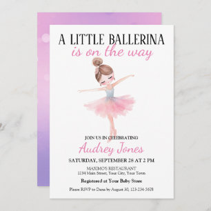 Invitation Un Peu De Ballerina Est En Route Baby shower