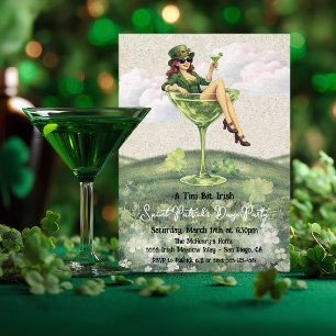 Invitation Un peu de cocktail de lutin irlandais Party