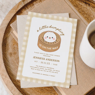Invitation Un Peu De Dumpling Est En Chemin Baby shower