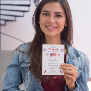 Invitation Un Peu De Feu De Feu Est En Chemin Baby shower