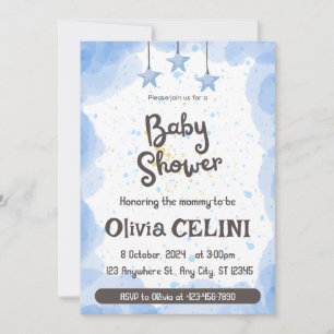 Invitation Un peu de joie : Baby shower d'aquarelle Invitatio