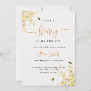 Invitation Un Peu De Miel Est Sur Le Chemin Baby shower