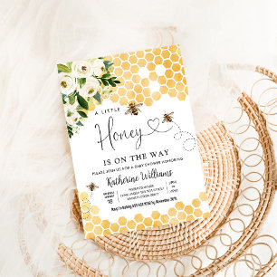 Invitation Un Peu De Miel Est Sur Le Chemin Du Baby shower À