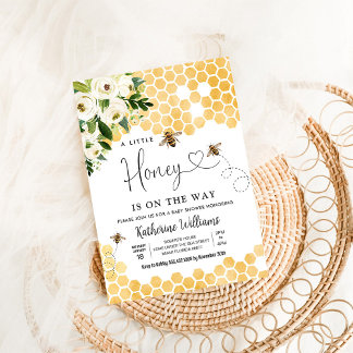 Invitation Un Peu De Miel Est Sur Le Chemin Du Baby shower À 