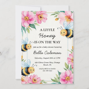 Invitation un peu de miel sur le chemin du baby shower