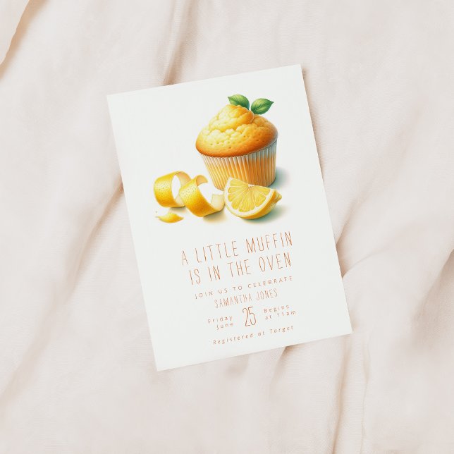Invitation Un Peu De Muffin Est Dans Le Four Baby shower Invi (Créateur téléchargé)