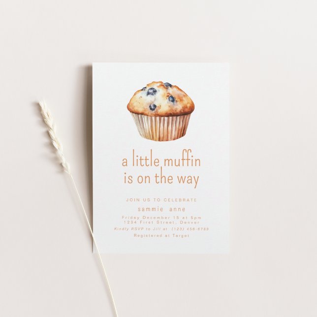 Invitation Un Peu De Muffin Est En Chemin Baby shower Invitat (Créateur téléchargé)