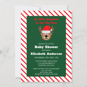 Invitation Un Peu De Rindeer Est En Chemin Baby shower